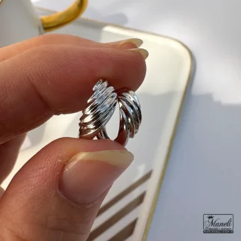 گوشواره نقره ای ژوپینگ حلقه ای ضدحساسیت - Image 6