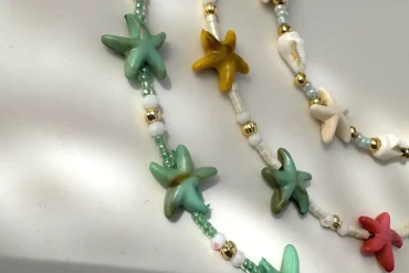 گردنبند دخترانه ستاره سبز اسپرت تابستانه