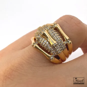 انگشتر زنانه ژوپینگ طرح پرتوفینو نگین مخراج شده - Image 4