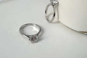 انگشتر زنانه ژوپینگ تک نگین نقره ای