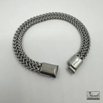 دستبند مردانه طرح بافت با قفل ریلی - Image 3