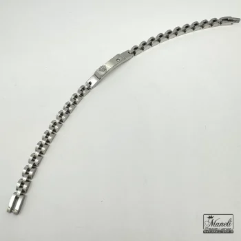 دستبند رولکس پلاک دار سیلور نگین دار - Image 4