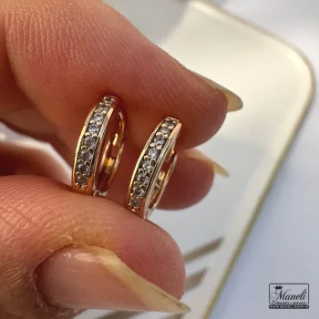گوشواره طلایی ژوپینگ حلقه ای ضدحساسیت - Image 5