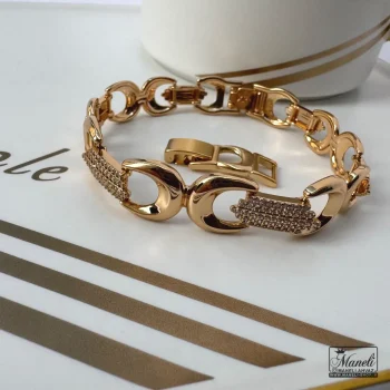 دستبند زنانه ژوپینگ نگین دار با قفل تنظیم سایز - Image 7