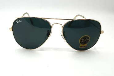 عینک آفتابی مردانه Ray Ban مدل خلبانی طلایی