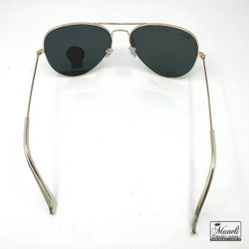 عینک آفتابی مردانه Ray Ban مدل خلبانی طلایی | یووی ۴۰۰ (UV400) های کپی - تصویر 5
