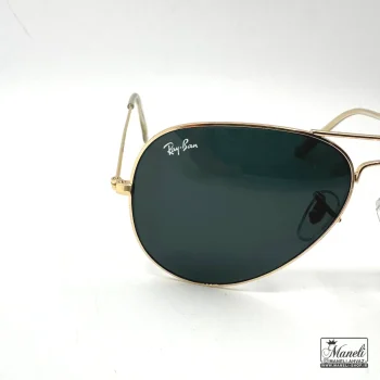 عینک آفتابی مردانه Ray Ban مدل خلبانی طلایی | یووی ۴۰۰ (UV400) های کپی - تصویر 3