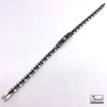 دستبند رولکس پلاک دار سیلور مشکی | 7 میل رنگ ثابت - Image 4