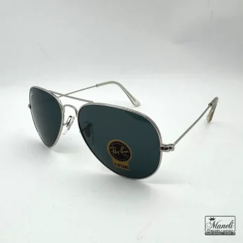 عینک ری بن RAY BAN  مردانه شیشه مشکی فریم نقره ای - تصویر 6