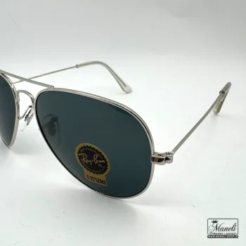 عینک ری بن RAY BAN  مردانه شیشه مشکی فریم نقره ای - تصویر 5