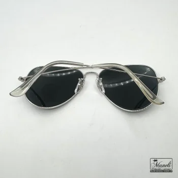 عینک ری بن RAY BAN  مردانه شیشه مشکی فریم نقره ای - تصویر 3