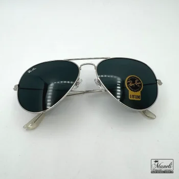 عینک ری بن RAY BAN  مردانه شیشه مشکی فریم نقره ای - تصویر 2